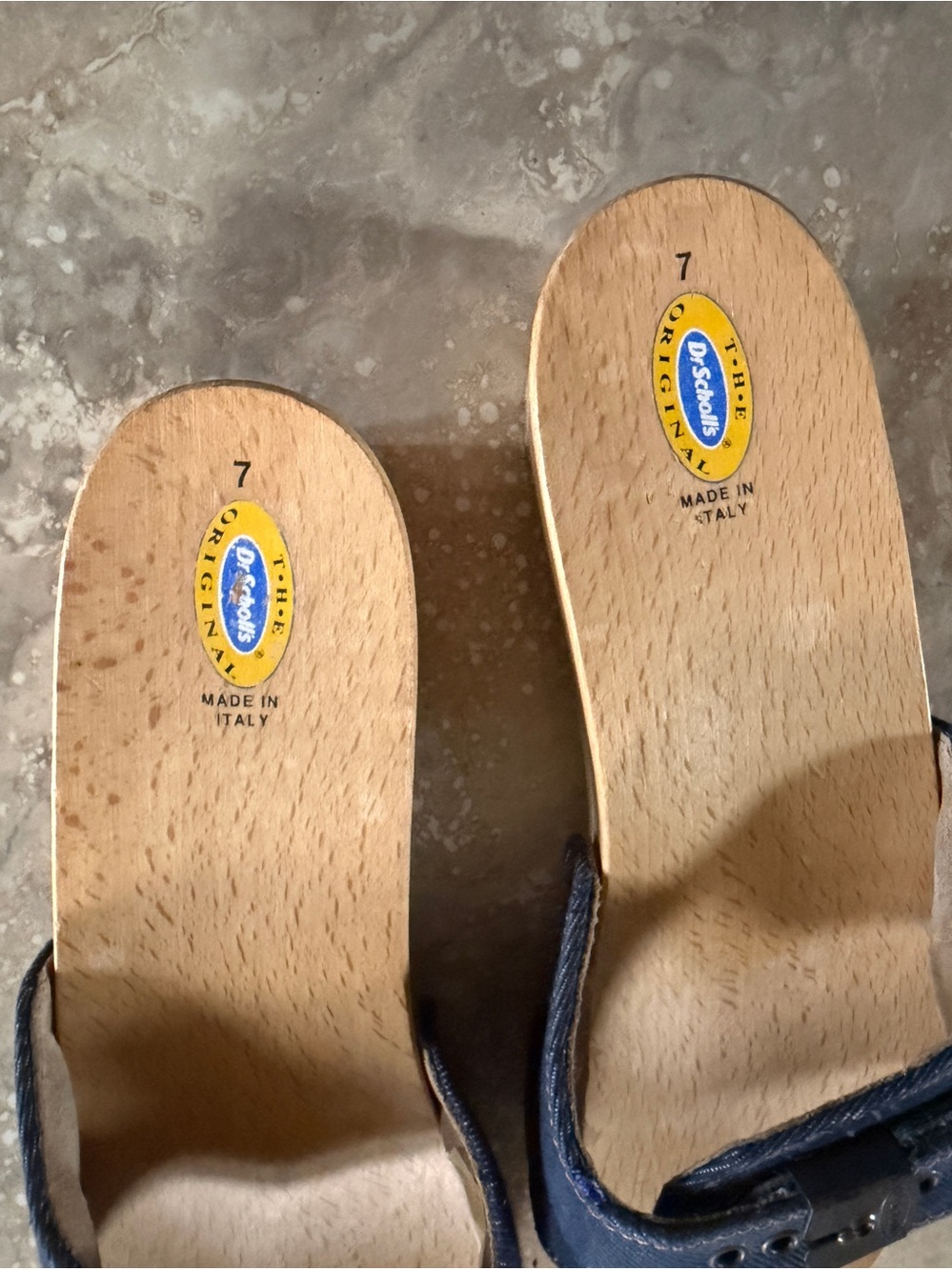 Dr. Scholls Original Denim Wood Sandals - Picture 6 of 8